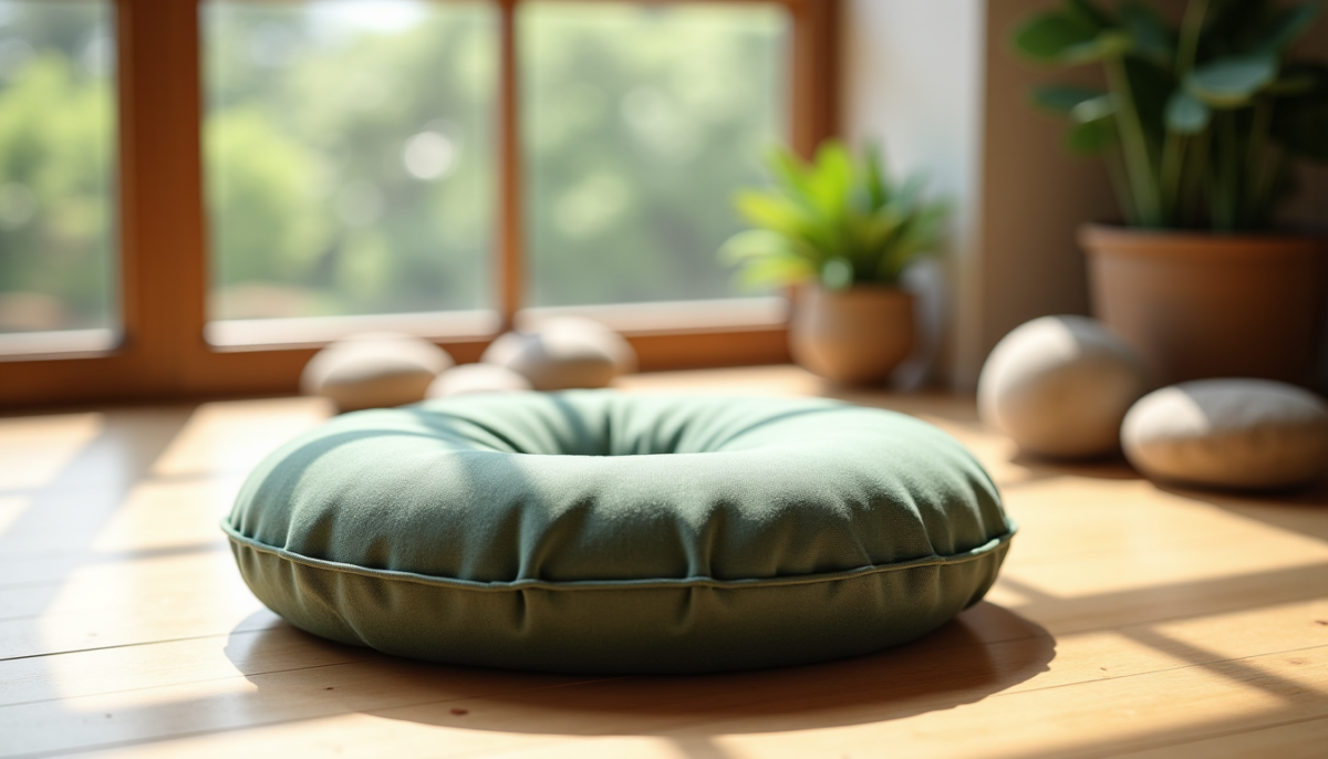 Reconnaître un coussin de méditation durable : garnissage et densité